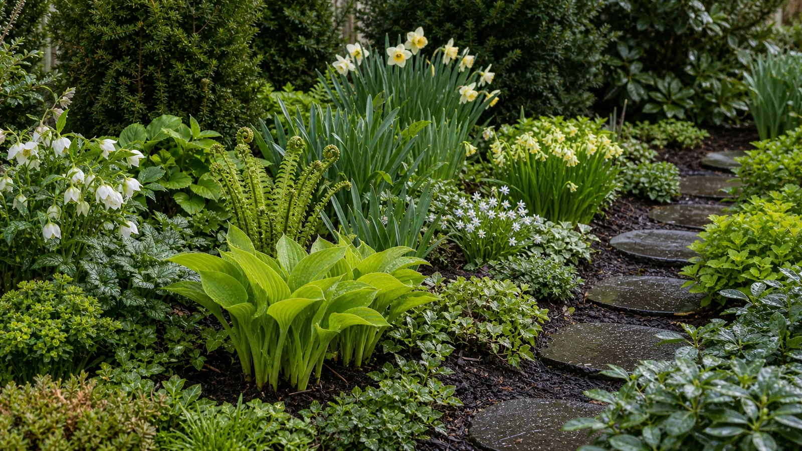 Green Spring Gardens With Texture and Calm